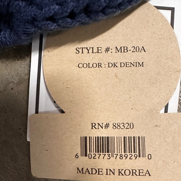 C.C. Exclusives Girlie Girl Originals Messy Bun Beanie for ladies in Dark Denim - Picture 5 of 5